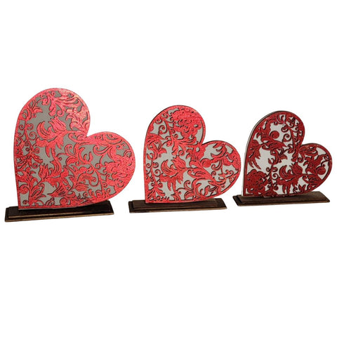 Filigree Hearts Wood Cutouts
