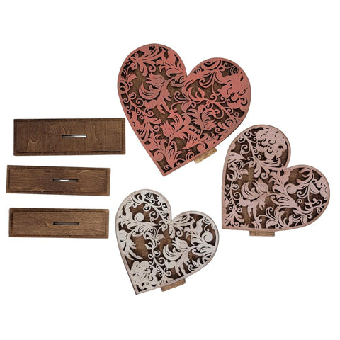 Filigree Hearts Wood Cutouts