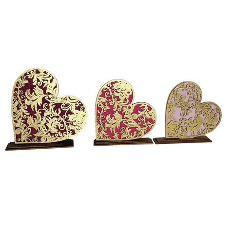 Filigree Hearts Wood Cutouts