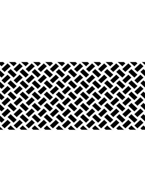 Belles and Whistles Basket Weave - A Basket Weave design on our Premium Mylar Stencils feature a high grade material allowing for the most precise stenciling techniques and applications. Our stencils can be used on walls, furniture and more. Durable and reusable.  Laser cut on 10 mil Mylar.