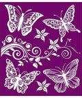 Belles and Whistles Butterflies - Silkscreen Stencil provides an extra decorative touch to any project!
All three layouts of the Butterflies - Silkscreen Stencil.