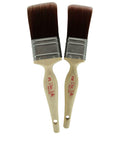 Belles and Whistles DBP Synthetic Brushes. A closeup product image displaying the Flat Large (FL) and Flat Medium (FM) synthetic brushes on a transparent background.