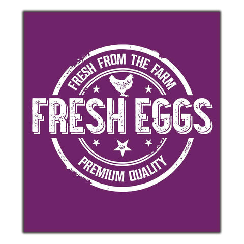 Belles and Whistles Farmhouse - Silkscreen Stencil provides an extra decorative touch to any project! Fresh Eggs large in the middle of a circle, Fresh From The Farm on top in a curved design, with a chicken underneath and 2 small stars next to the chicken. Premium Quality on the bottom in a curved design, with a large star above it and 2 smaller starts next to it.