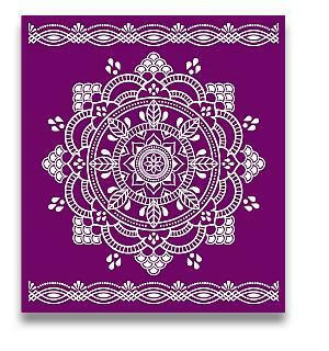 Belles and Whistles Mandala - Silkscreen Stencil provides an extra decorative touch to any project! Silkscreen stencil Mandala.