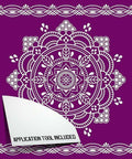 Belles and Whistles Mandala - Silkscreen Stencil provides an extra decorative touch to any project! Silkscreen Stencil Mandala with applicator tool included.