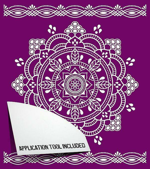Belles and Whistles Mandala - Silkscreen Stencil provides an extra decorative touch to any project! Silkscreen Stencil Mandala with applicator tool included.
