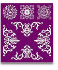 Belles and Whistles Mosaic - Silkscreen Stencil provides an extra decorative touch to any project! Design three of Belles and Whistles Mosaic Silkscreen Stencil intricate scroll design.