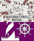 Belles and Whistles Nautical - Silkscreen Stencil provides an extra decorative touch to any project! Belles and whistle Silk screen nautical package.
