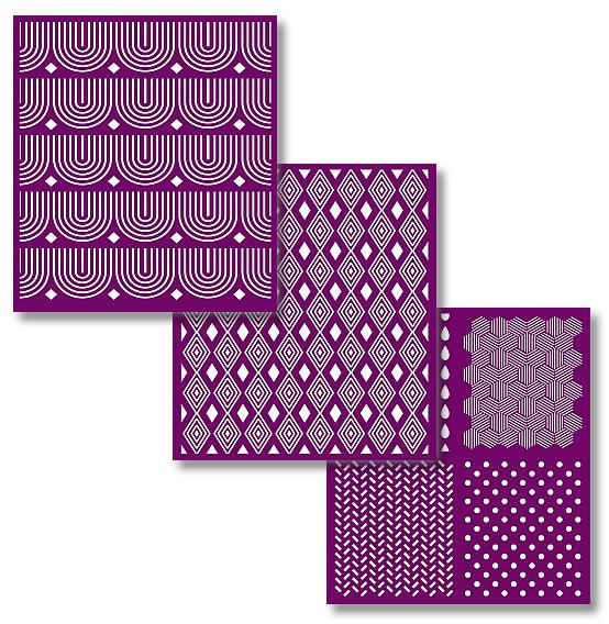 Belles and Whistles Patterns - Silkscreen Stencil provides an extra decorative touch to any project! All three lay outs of Belles and whistle silkscreen stencil patterns.
