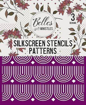 Belles and Whistles Patterns - Silkscreen Stencil provides an extra decorative touch to any project! Belles and whistle silkscreen stencil patterns package.