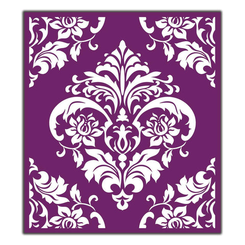 Belles and Whistles Roses - Silkscreen Stencil provides an extra decorative touch to any project! A singular closeup of the last sheet with the damask design.