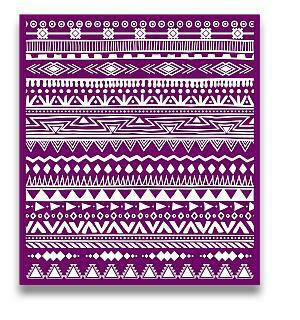 Belles and Whistles Western Boho - Silkscreen Stencil provides an extra decorative touch to any project!  Digital image of an Indian pattern page of the Western Boho Silkscreen Stencil on a white background.