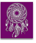 Belles and Whistles Western Boho - Silkscreen Stencil provides an extra decorative touch to any project!  Digital image of the dreamcatcher page of the Western Boho Silkscreen Stencil on a white background.