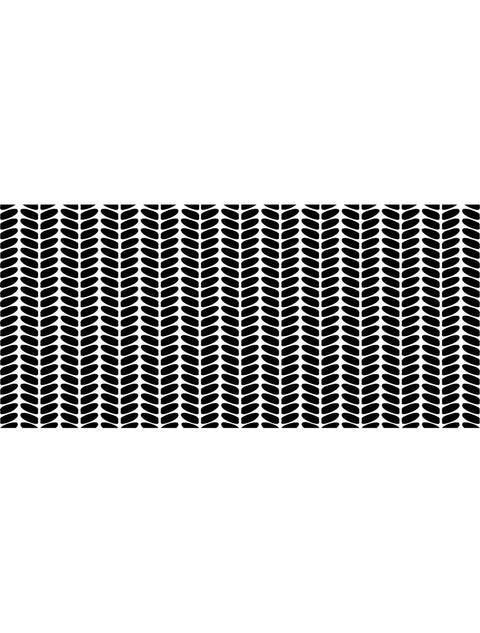 Belles and Whistles Cozy Sweater - Stencil provides an extra decorative touch to any project! An image showing the layout of the cozy sweater stencil, looks like a knitted pattern on a transparent background.