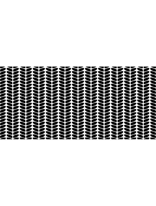 Belles and Whistles Cozy Sweater - Stencil provides an extra decorative touch to any project! An image showing the layout of the cozy sweater stencil, looks like a knitted pattern on a transparent background.