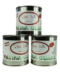 Dixie Belle Paint Patina Guard. 3 Cans of Patina guard stacked on top of each other.