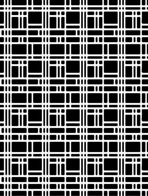 Belles and Whistles Don't Be Square - Stencil provides an extra decorative touch to any project! Image of Don't Be Square stencil, pattern of squares overlapping each other.