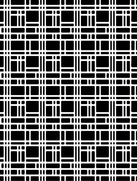 Belles and Whistles Don't Be Square - Stencil provides an extra decorative touch to any project! Image of Don't Be Square stencil, pattern of squares overlapping each other.