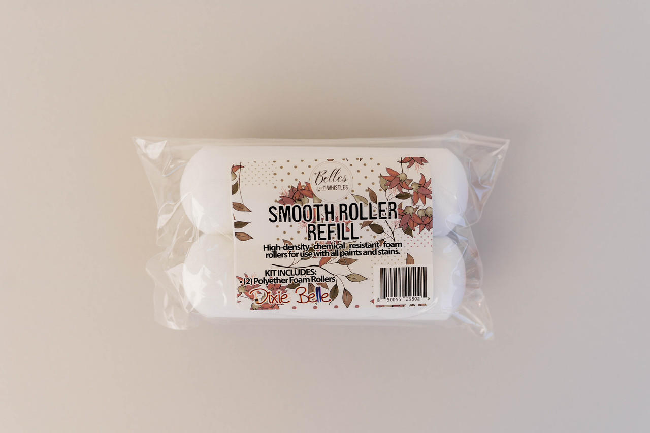 Image of Smooth Roller Refill. Two white sponge paint rollers in a plastic package.