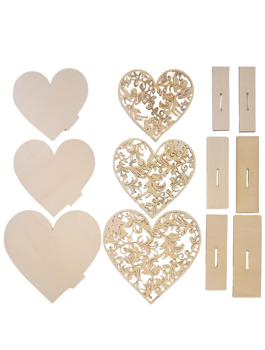 Filigree Hearts Wood Cutouts