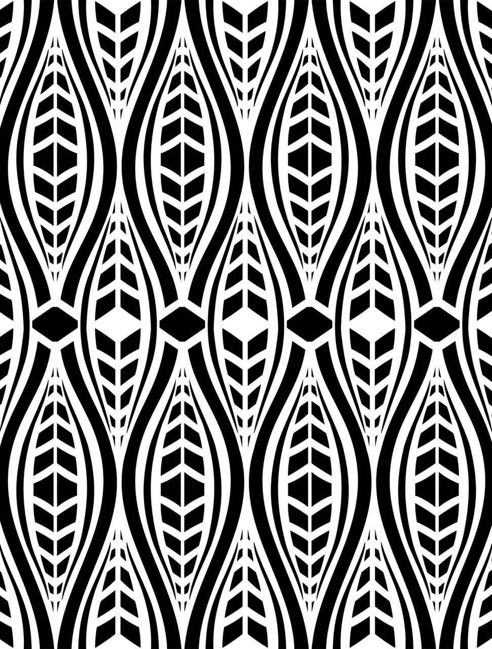 Belles and Whistles Geometric Moderne - Stencil provides an extra decorative touch to any project! Full view of Geometric Moderne - Stencil