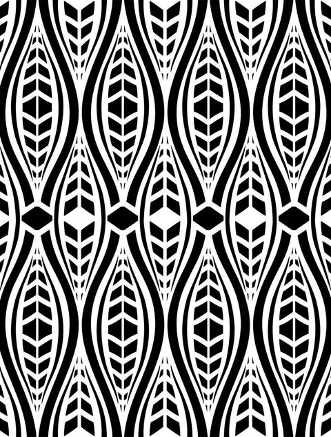 Belles and Whistles Geometric Moderne - Stencil provides an extra decorative touch to any project! Full view of Geometric Moderne - Stencil