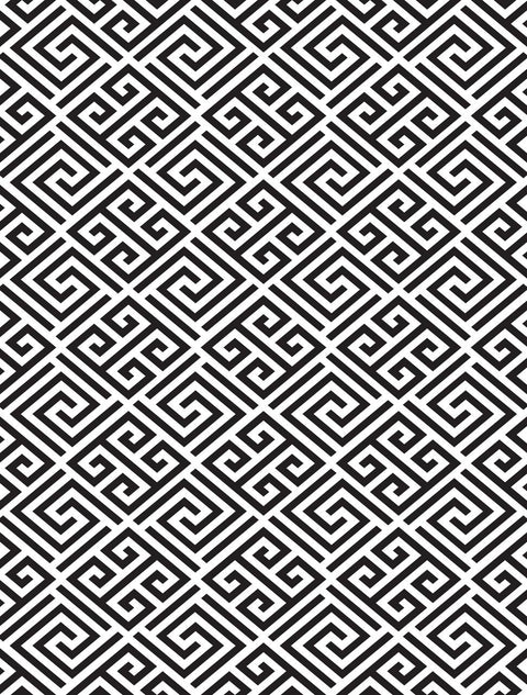 Belles and Whistles Greek Key - Stencil provides an extra decorative touch to any project! Layout of  Greek Key - Stencil on a white background