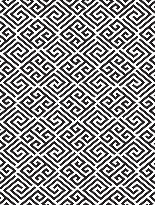 Belles and Whistles Greek Key - Stencil provides an extra decorative touch to any project! Layout of  Greek Key - Stencil on a white background