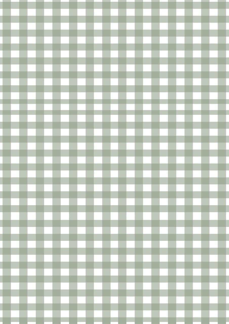 Three holiday-themed patterns are shown: in the center, a green and white gingham check.
