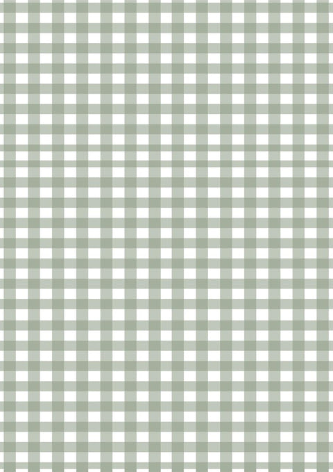 Three holiday-themed patterns are shown: in the center, a green and white gingham check.