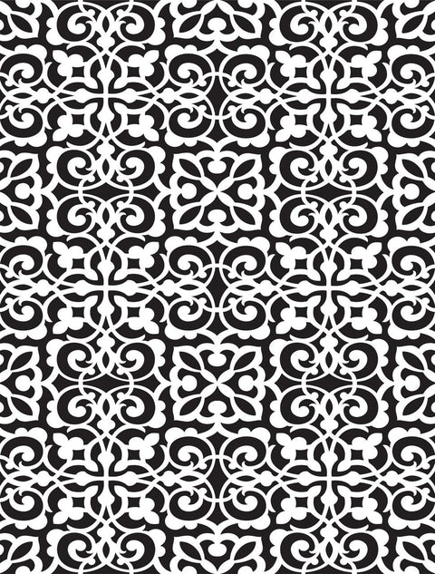 Belles and Whistles Morocco - Stencil provides an extra decorative touch to any project!
Morocco stencil pattern lay out.