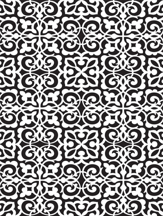 Belles and Whistles Morocco - Stencil provides an extra decorative touch to any project!
Morocco stencil pattern lay out.