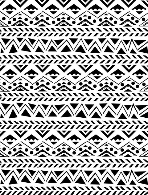 Belles and Whistles Mudcloth - Stencil provides an extra decorative touch to any project! Layout of mudcloth stencil a geometrical stencil.