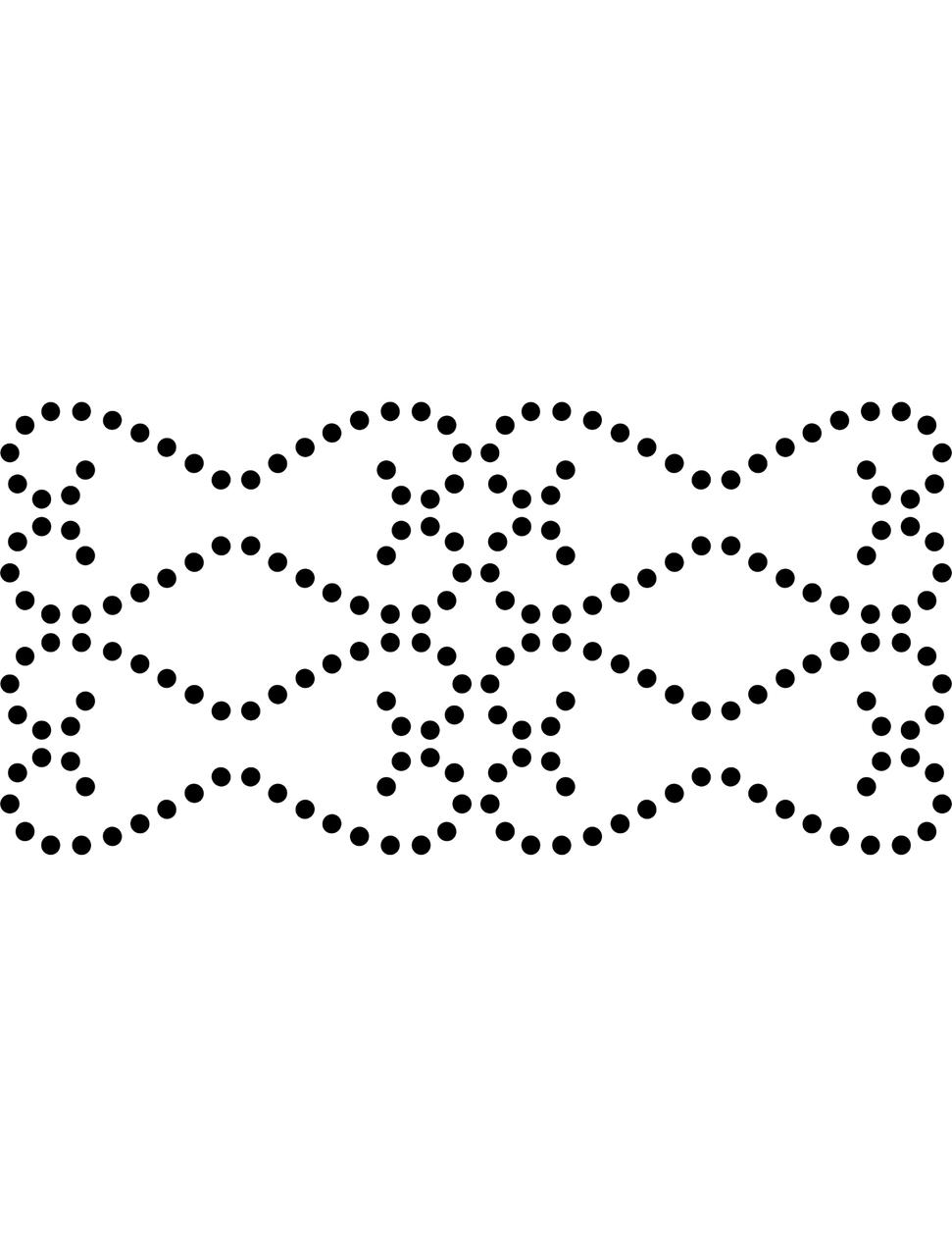 Belles and Whistles Nailhead Trim - Stencil provides an extra decorative touch to any project! Nailhead trim Stencil layout.