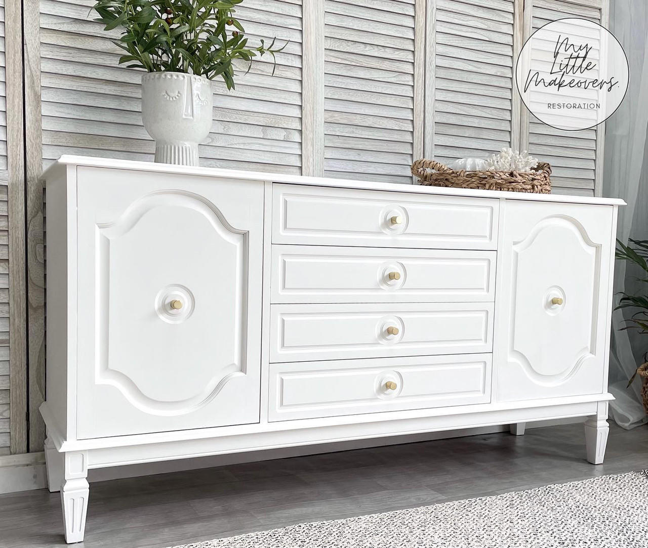 Salt Water Silk All-In-One paint is perfect for painting kitchen cabinets, bathroom cabinets and painting furniture