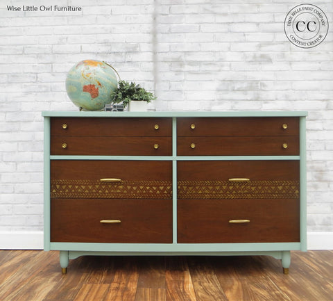 Tide Pool Silk All-In-One paint is perfect for painting kitchen cabinets, bathroom cabinets and painting furniture