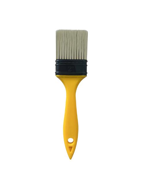 Image of Synthetic Chip Brush. 2 inch brush with a black ferrule and yellow handle.