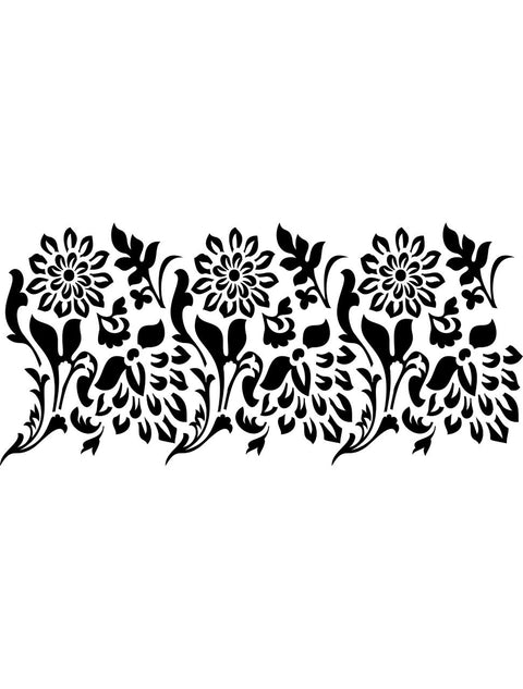 Belles and Whistles Tea Towel Floral - Stencil provides an extra decorative touch to any project!
Layout of  Tea Towel Floral - Stencil .