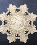 WoodUBend Applique #1323.26 (Set of 2) is the perfect mouldable embellishment for any project! Image of one Applique #1323.26 against black background.
