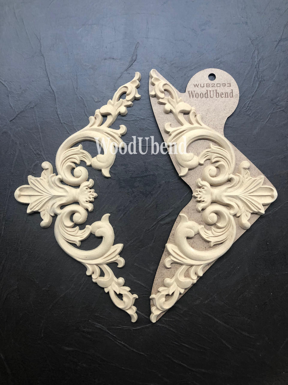 WoodUBend Corner Applique #2093 (set of 2) is the perfect mouldable embellishment for any project!
There are two wooden appliques in this pack.  These corner pieces would be good for anyone who is a vintage lover and would like to spice up their furniture.