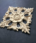 WoodUBend Floral Applique #1352.18 (Set of 2) is the perfect mouldable embellishment for any project!
Image shows one of the Floral Applique #1352.18 Set of 2, staged on an angle on a black background.