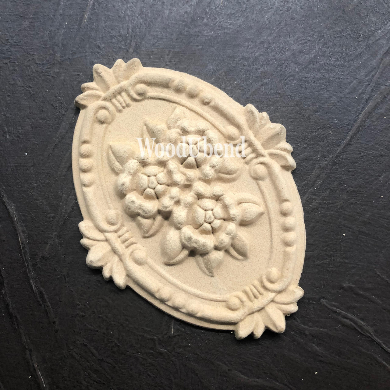 WoodUBend Floral Applique #2098 Set of 2
Image shows the Floral Applique #2098 staged flat on a black background.